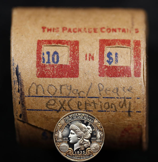 10 Circulated Morgan & Peace Dollar Mixed Roll: Exceptional - 10 CMPE