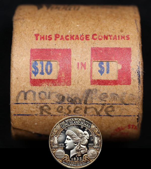 10 Circulated Morgan & Peace Dollar Mixed Roll: Reserve - 10 CMPR