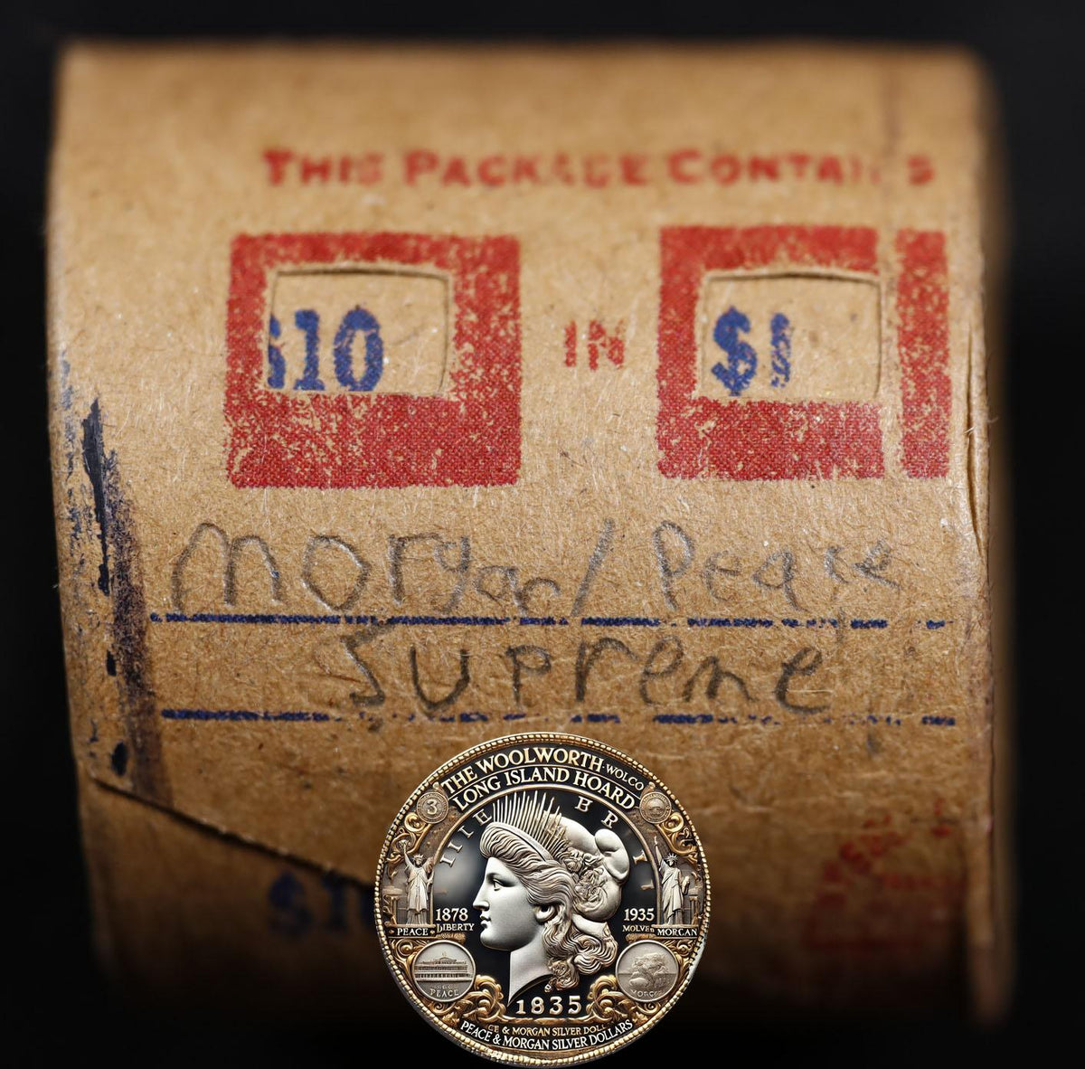 10 Circulated Morgan & Peace Dollar Mixed Roll: Supreme - 10 CMPU