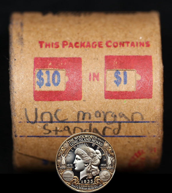 10 Uncirculated Morgan Dollar Roll: Standard - 10 UMS