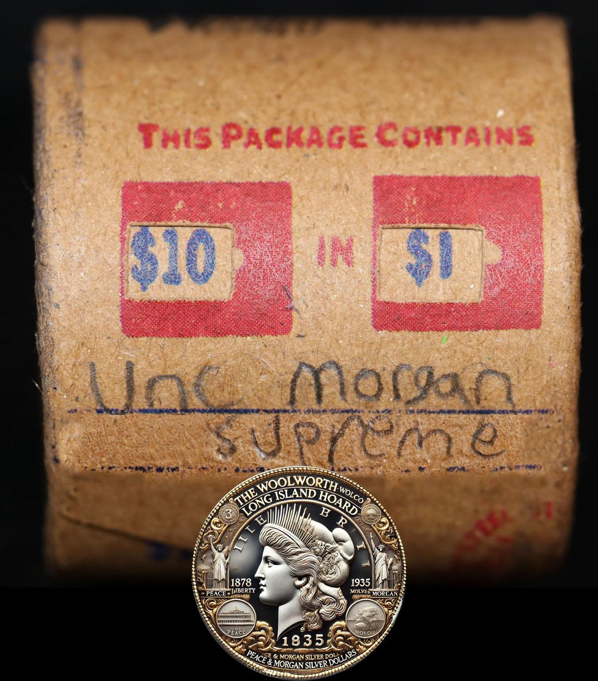 10 Uncirculated Morgan Dollar Roll: Supreme - 10 UMU