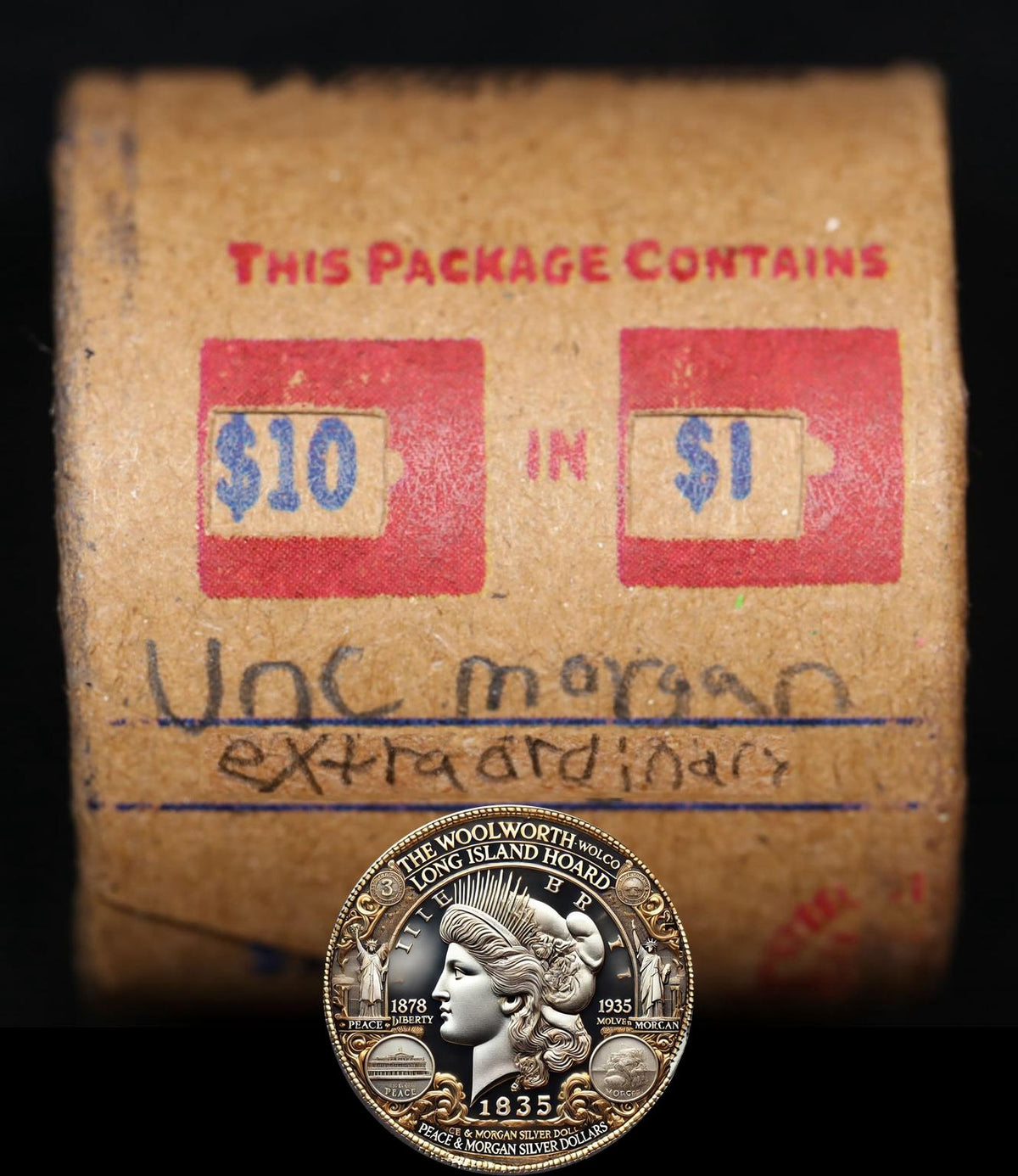 10 Uncirculated Morgan Dollar Roll: Extraordinary - 10 UMX