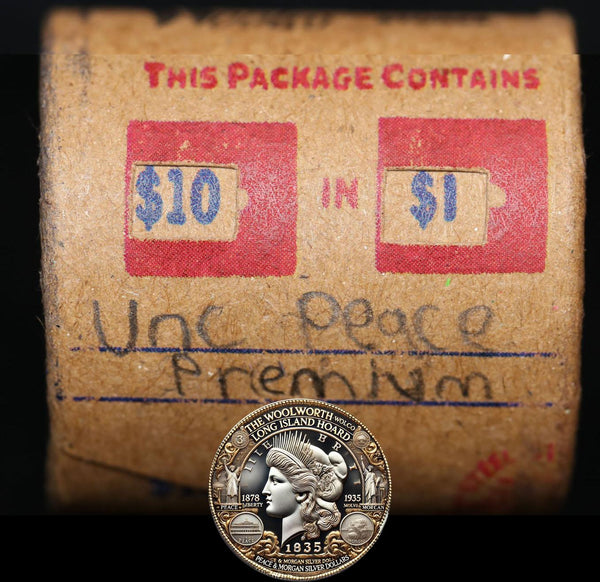 10 Uncirculated Peace Dollar Roll: Premium - 10 UPP