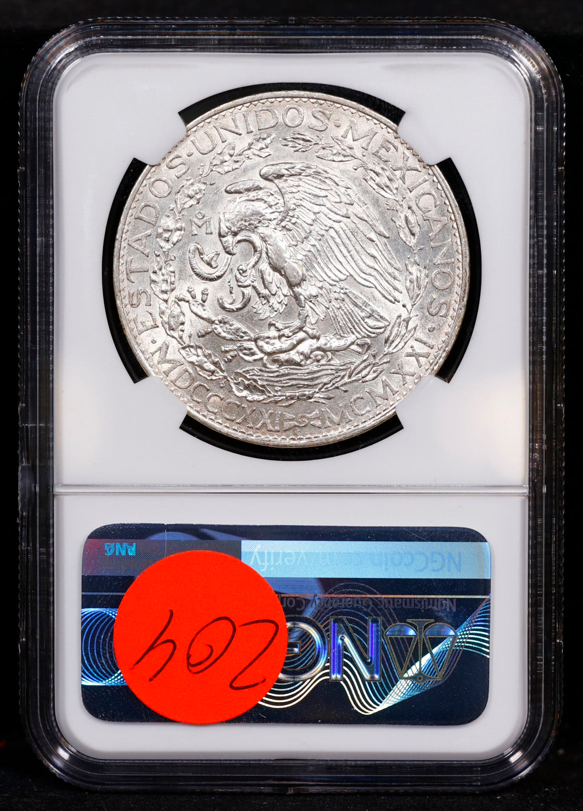 1921-Mo Mexico S2P 2 Silver Pesos Independence Centennial NGC AU55