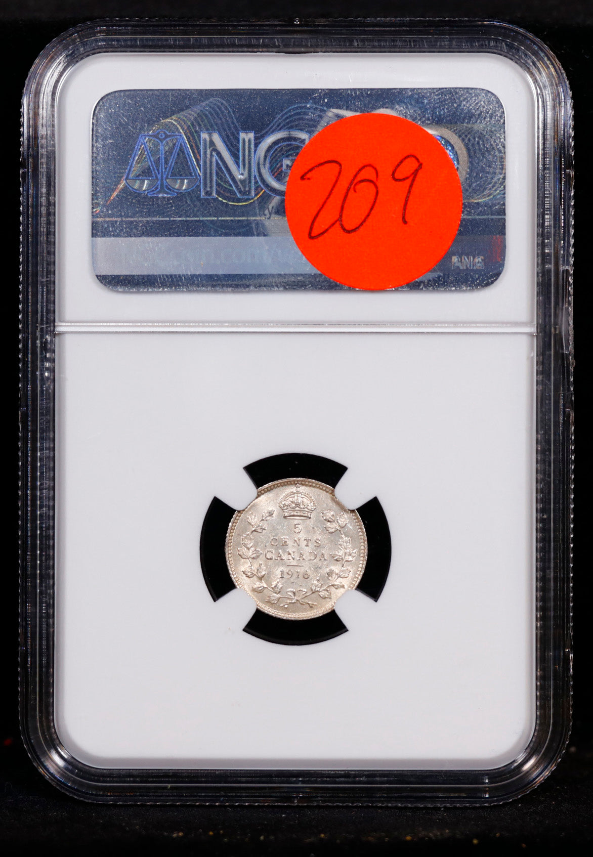 1916 Canada 5c Nickel NGC MS61