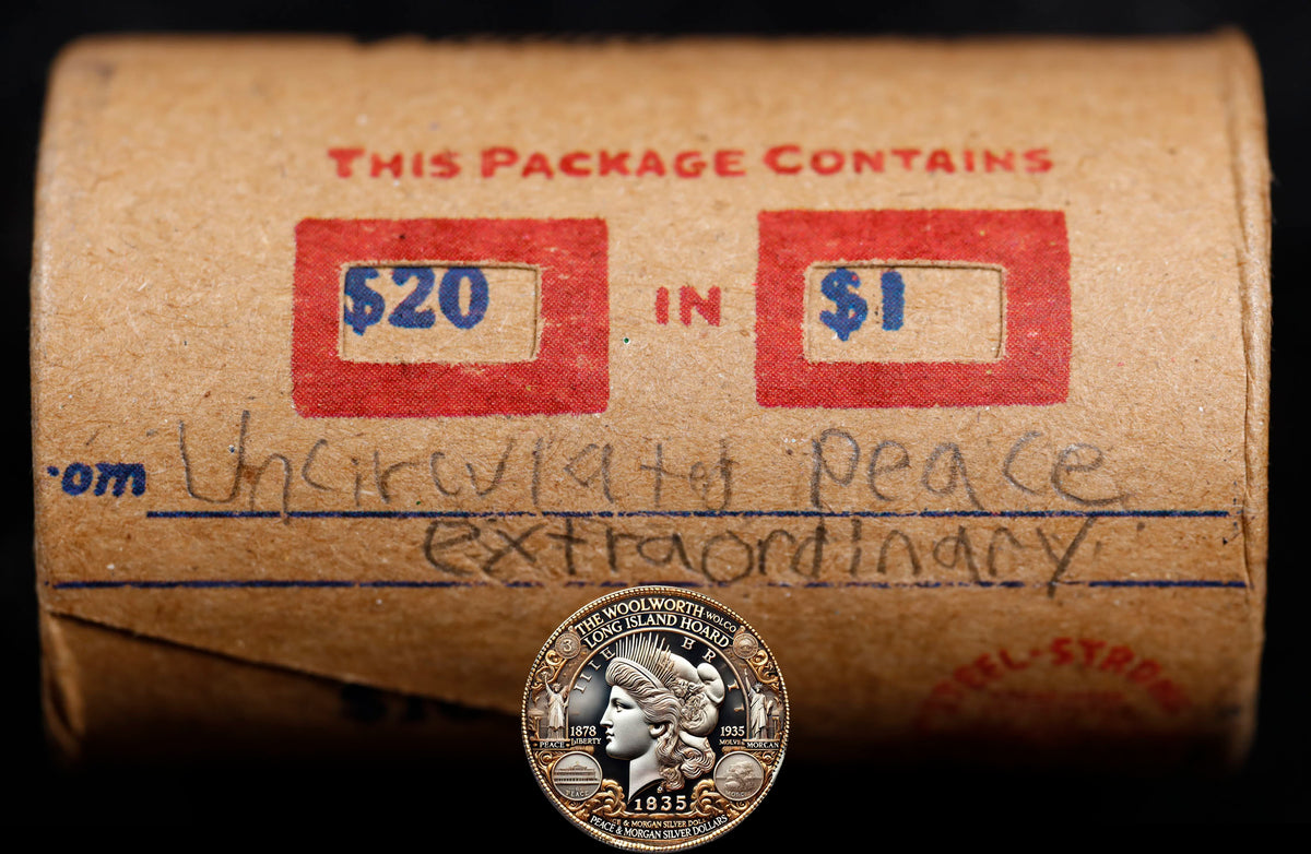 20 Uncirculated Peace Dollar Roll: Extraordinary - 20 UPX