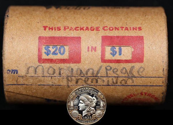 20 Circulated Morgan & Peace Dollar Mixed Roll: Premium - 20 CMPP