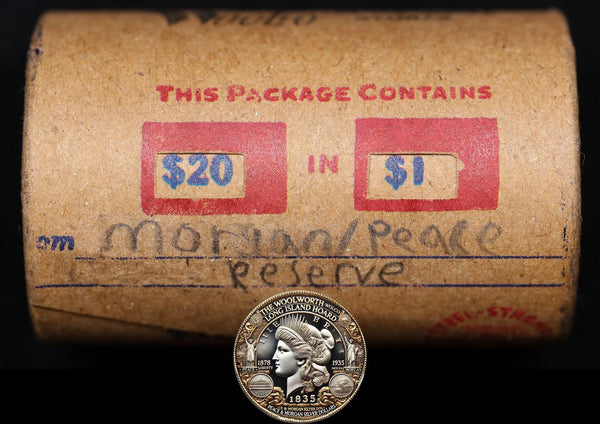 20 Circulated Morgan & Peace Dollar Mixed Roll: Reserve - 20 CMPR