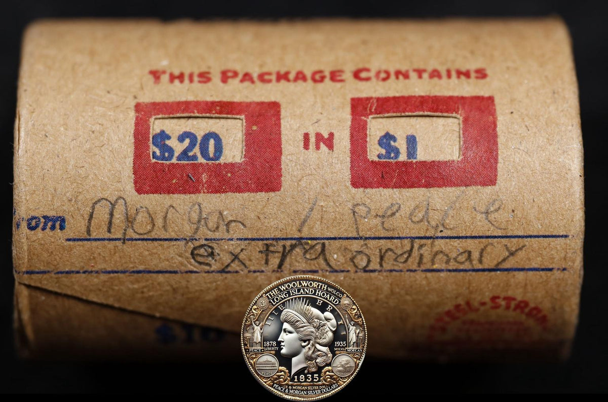 20 Circulated Morgan & Peace Dollar Mixed Roll: Extraordinary - 20 CMPX