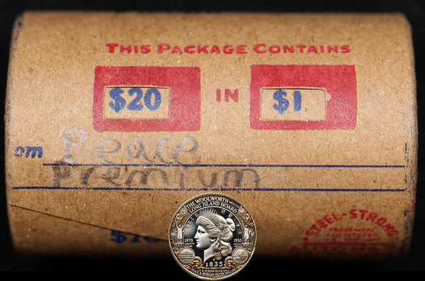 20 Circulated Peace Dollar Roll: Premium - 20 CPP