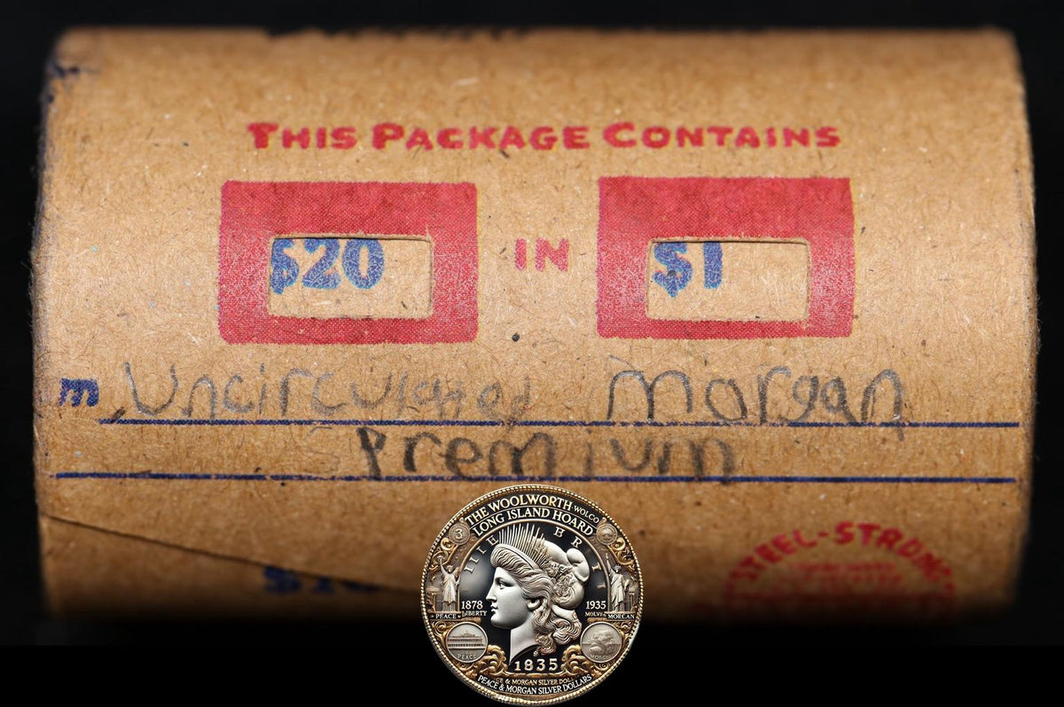 20 Uncirculated Morgan Dollar Roll: Premium - 20 UMP