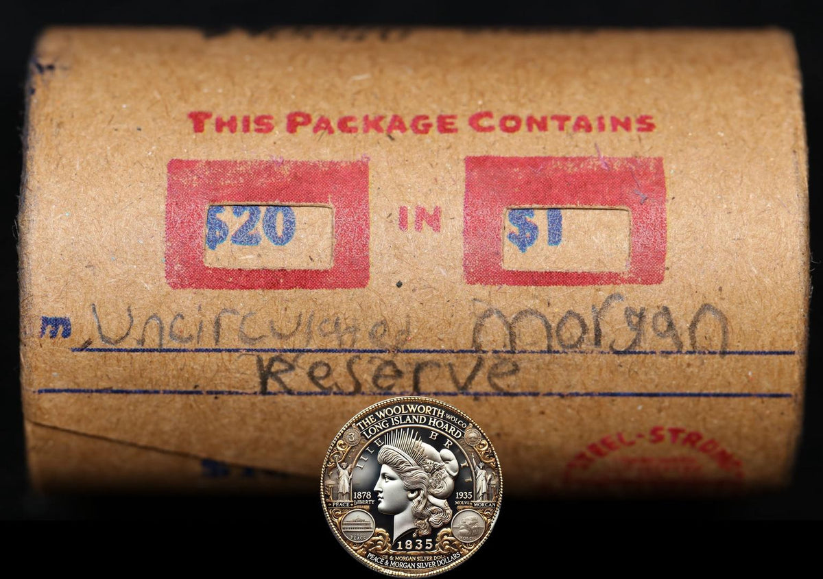 20 Uncirculated Morgan Dollar Roll: Reserve - 20 UMR