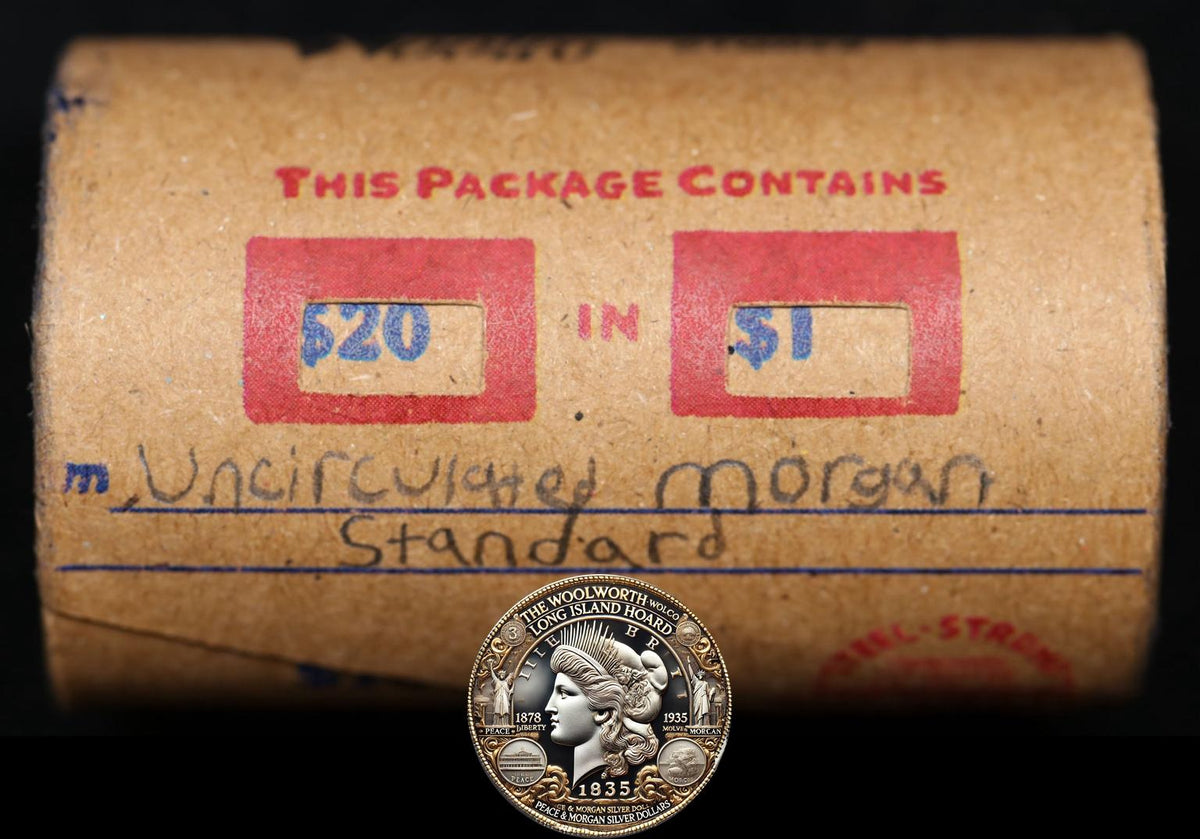 20 Uncirculated Morgan Dollar Roll: Standard - 20 UMS