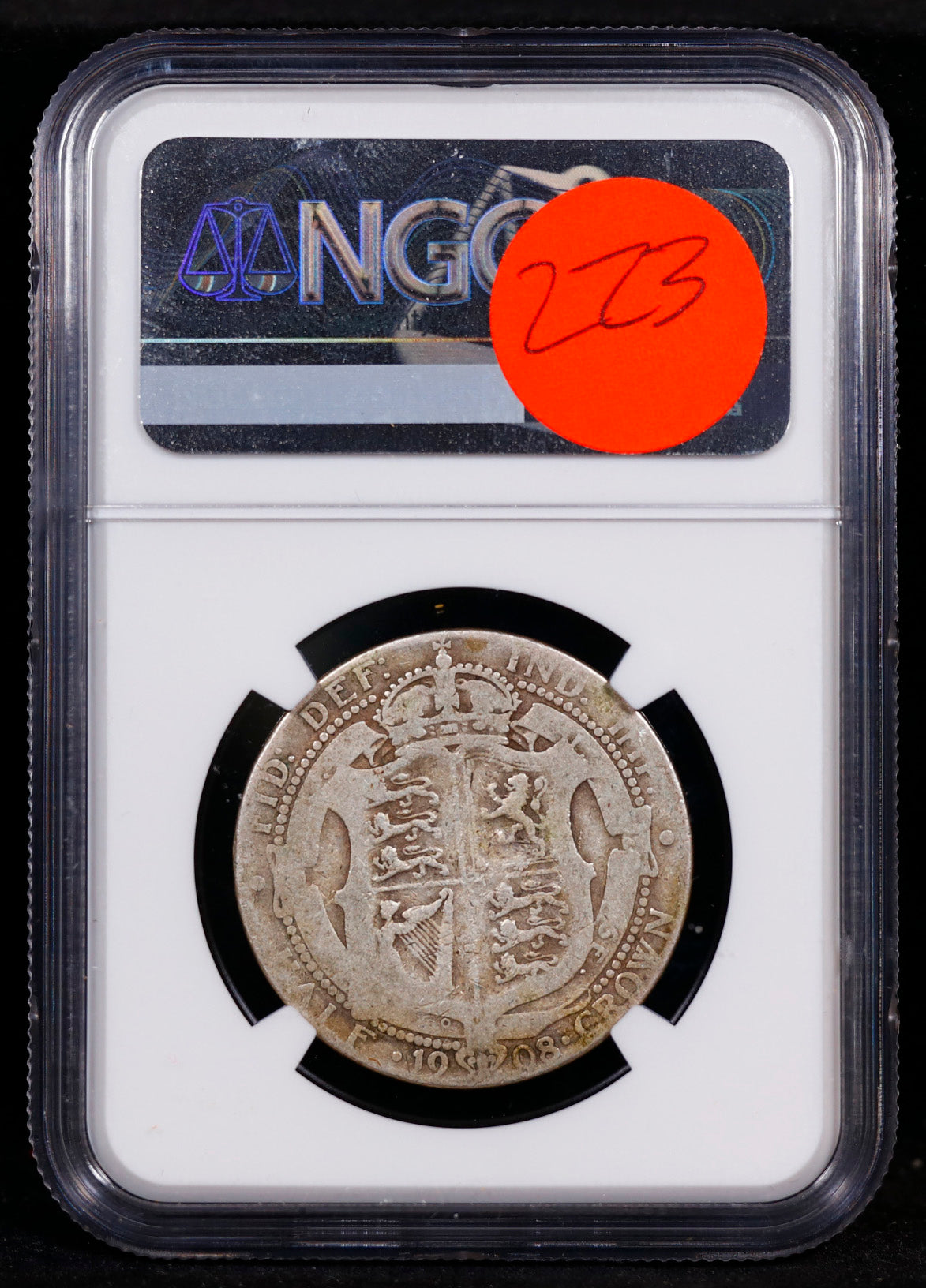 1908 Great Britain 1/2C Crown NGC VG8