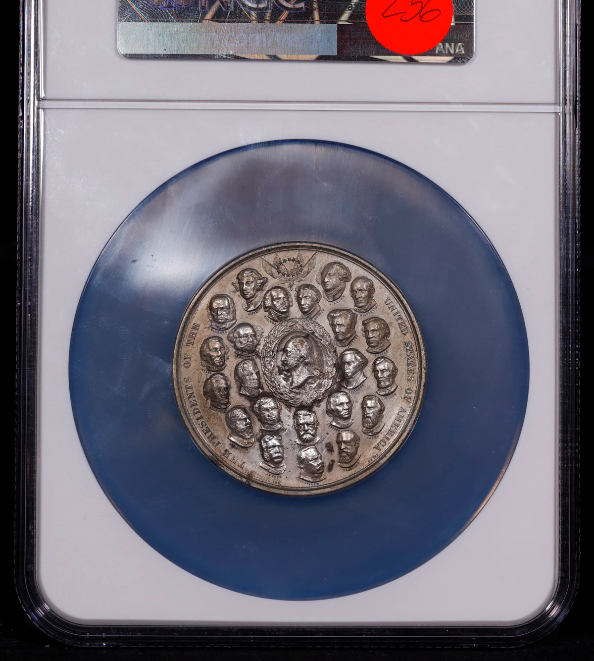 1892-93 E-35A WM Oversized 55mm Presidents of the U.S. World's Columbian Expo NGC UNC Details