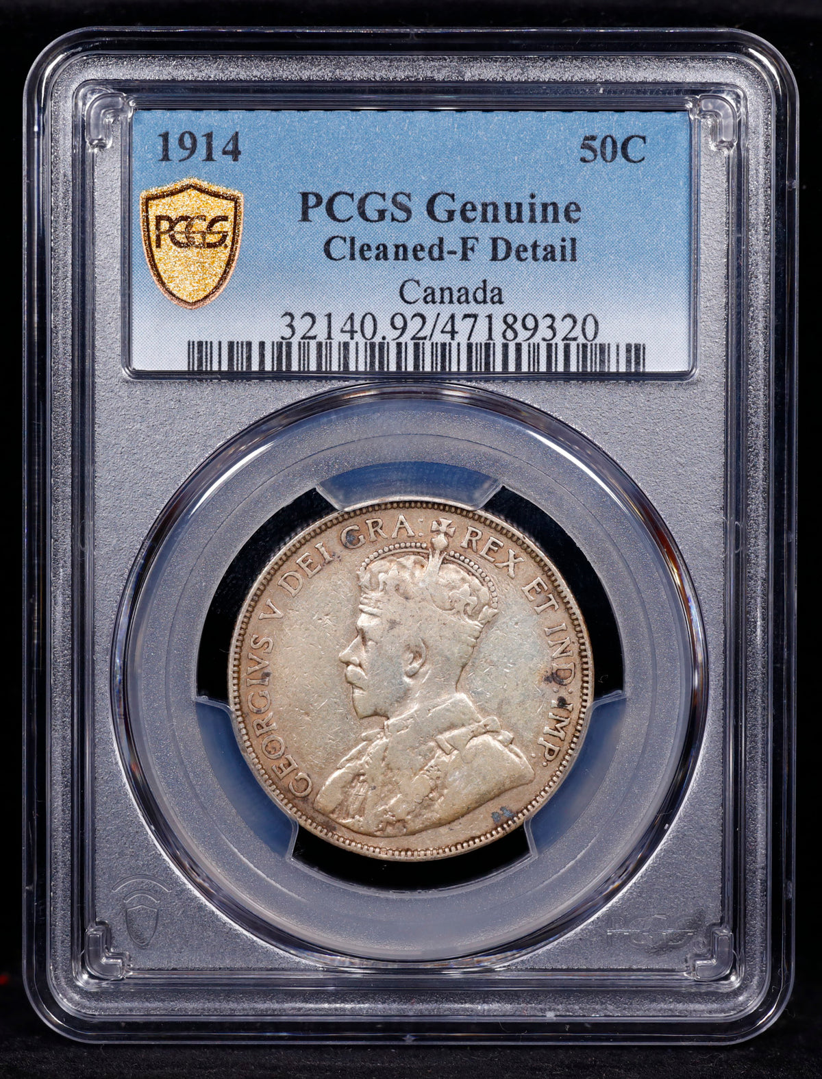 1914 Canada Half Dollar 50c PCGS F Detail