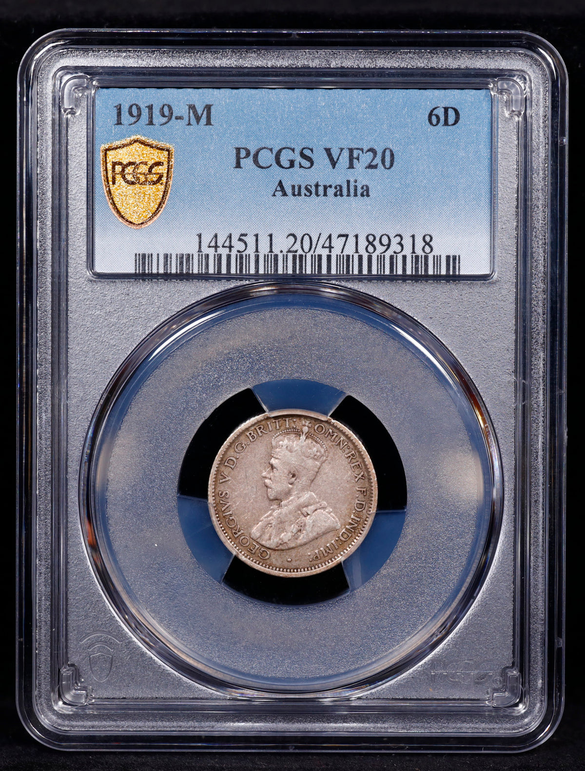 1919-M 6D Six Pence Australia PCGS VF20