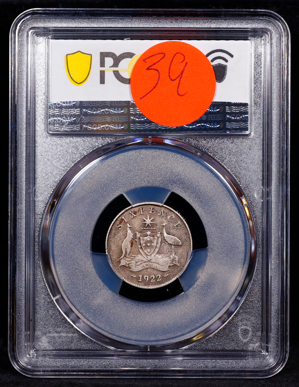 1922 (sy) 6D six Pence Australia PCGS VF20