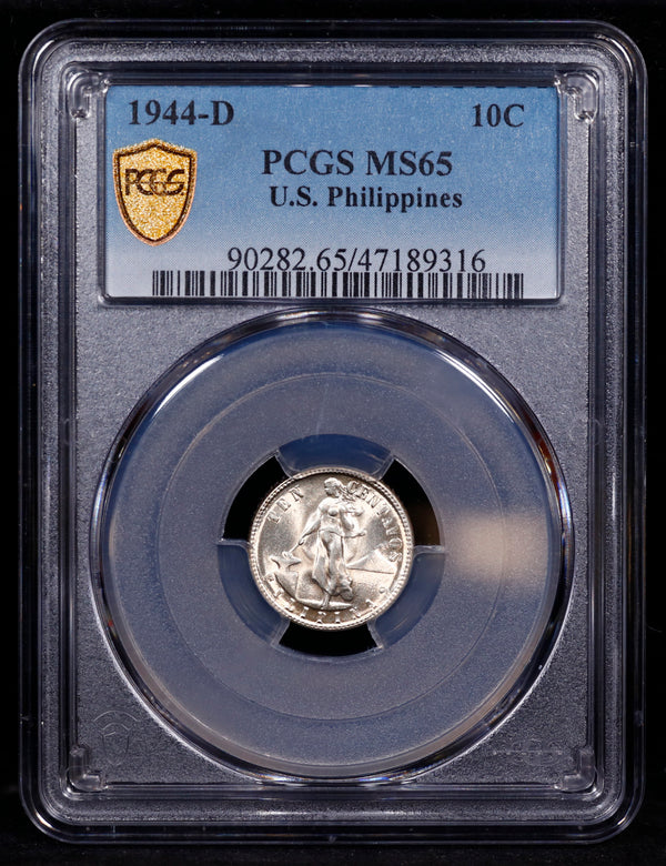 1944-D 10c Dime Phillipines MS65 Minted In USA