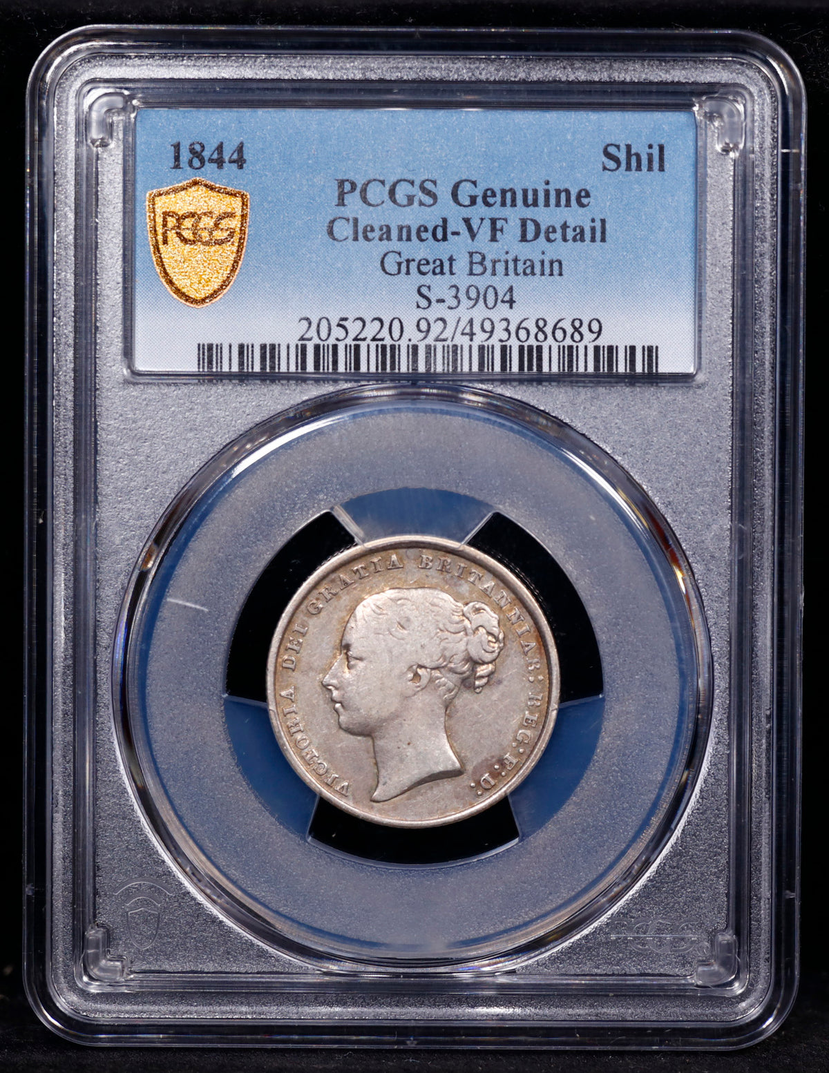 1844 Great Britain Shill Shilling PCGS VF Detail