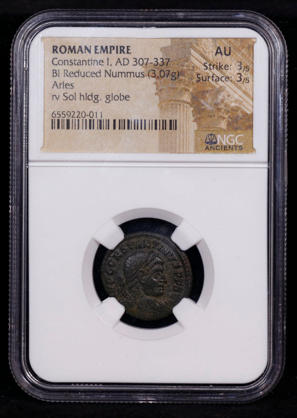 Roman Empire Constantine 1, AD 307-337 NGC AU