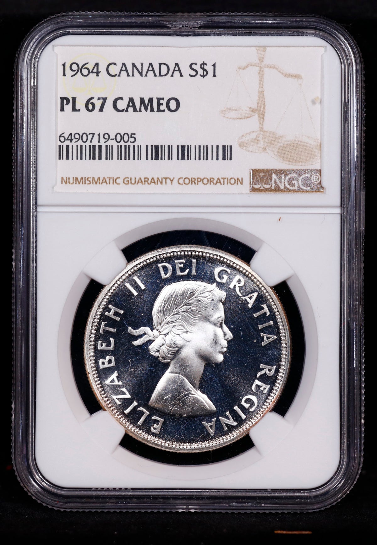 1964 Canada Silver Dollar S$1 NGC PL67 Cameo