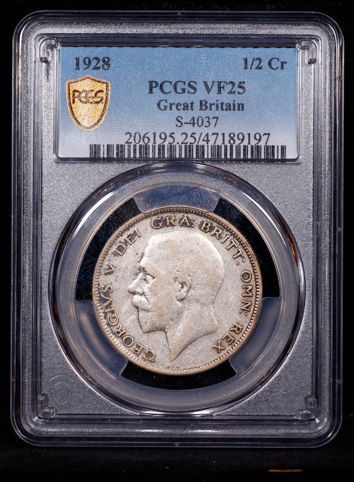 1928 Great Britain 1/2 Crown PCGS VF25